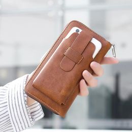 Wallets Men's Wallet Retro Hand Leisure Bag Large Capacity Long Card Mobile Phone