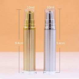 500pcs/lot 5ml 10ml silk-covered airless bottle,bottled water and milk essence liquid gold and silver spot cosmetics packaging