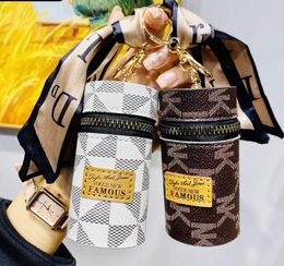 Fashion Designer Letter Keychain Wallet Keyring Fashion Purse Pendant Car Chain Charm Bucket Bag Flower Mini Coin Holder Keychains Bag Trinket Gifts Accessories