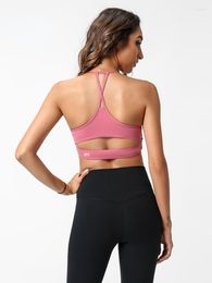 Yoga Outfit Women's Training Underwear Three-color Sexy Stable Anti-shake Tube Top Fitness Running Shaping Sports Bra 2053