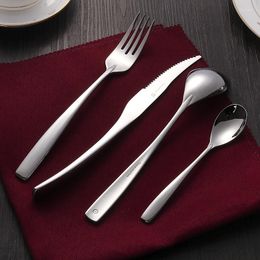 Dinnerware Sets 24Pcs Stainless Steel Cutlery Set Table Knife Fork Spoon Teaspoon Tableware Luxury Kitchen Dinning