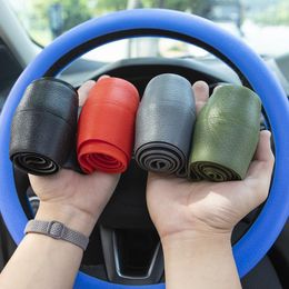 Steering Wheel Covers 1pcs/set Universal Multi Colour Soft Skin Silicone Texture Cover Car Automobiles Accessories