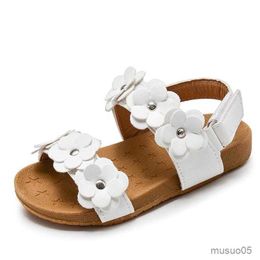 Sandals Summer Kids Sandals for Girls Baby Sandals Soft Leather Flowers Princess Girls Shoes Children Beach Sandals Toddler Shoes