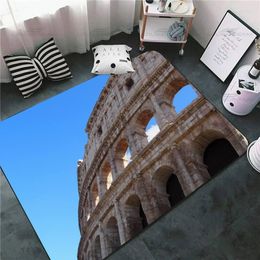 Carpets Beautiful Colosseum Rome Italy Architecture CUTE City Doormat Rug For Living Room Bathroom Kitchen Anti-Slip Flannel Mat Carpet
