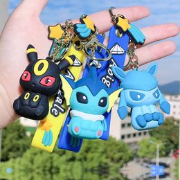 3D Rubber Cartoon Keychain Doll Key Chain Ring Anime Figure Keychains Souvenir Gifts
