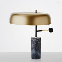 Table Lamps Postmodern Designer Marble Lamp Light Luxury Bedroom Nightstand Wind Restoring Ancient Ways American Living Room Desk