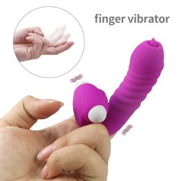 Vibrators Finger Cover Vibrator Tongue Licking Massager Sex Toys for Women G Spot Orgasm Clitoris Stimulate Couple Flirting Masturbator 230508