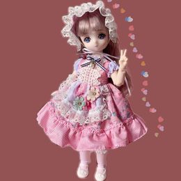 Dolls Bjd Doll 30 cm 16 Joints Movable 3D Eyes 1/6 Flexible Joints Fashion Doll and Toys for Girl DIY Christmas Birthday Gift 230508