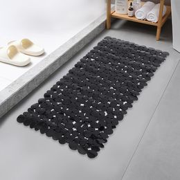 Mats Anti Slip Bathtub Mats Rubber Pebbles Stone 70*36cm Bathtub Mat Suction Cup Shower Cushion Foot Pad PVC Antiskid Bathroom Parts