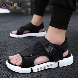 Sandals Men Soft Comfortable Non Slip Shoes High Quality Woven Beach s Gladiator Summer Casual Flat l230506