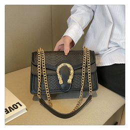 2023 New Arrivals Chain Bags for Ladies Snakeskin Purse Leather Fashion Designer Handbags for Women Luxury Shoulder Tote Bag