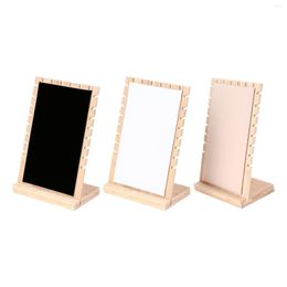 Jewellery Pouches Display Stand Wooden Board Storage Holder For Earrings Necklace Ring Showcase Store Decor