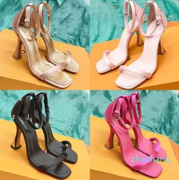 Designer-Sparkle Women Sparkle Sandal Fashion Summer Designer Sheepskin Heel height 9.5cm High-heeled Shoes Sandals Size 35-41