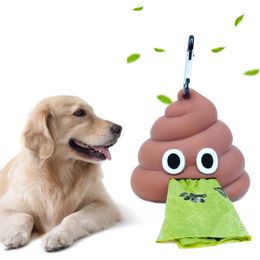 Dog Poop Bag Dispenser Leak Proof Extra Thick Dog Waste Bags, 1 Count Bag Holder and A Roll of Bags for Dog Walking and Cats Litter