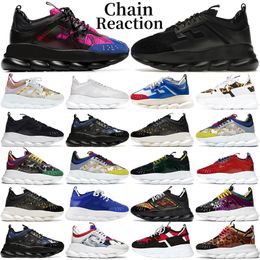 versace chain reaction 2 Sapatos de grife Chain Reaction 2 Chainz masculino e feminino de luxo de borracha para esportes ao ar livre plataforma casual