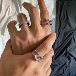 Niche Design Titanium Steel Expression Ring For Men And Women With Internet Celebrity Exaggerated Hip-Hop Couple Jewelry