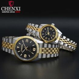 Wristwatches CHENXI Top Brand Watch Ladies QuartzWatches Women Men Simple Dial Lovers Quartz Fashion Leisure Relogio Feminino 230506