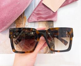 Havana Brown Shaded Square Sunglasses Women Summer Fashion Sunglasses Sunnies gafas de sol Sonnenbrille Sun Shades UV400 Eyewear with Box
