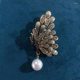 Brooches Morkopela Charm Pearls Butterfly Brooch Pin Vintage Women Jewellery Scarf Clothes Clip Pins