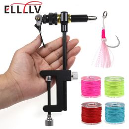 Fishing Accessories Elllv 360 Rotation Assist Hook Binding Vise Fly Tying C Clamp Vise with Hardened Steel Jaws Lure Making Tools 230508