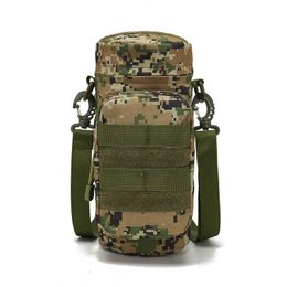 Backpacking Packs Outdoor Sports Water Bottle Bag Camouflage Molle System Water Bottle Holder Military Hunting Tactical Water Kettle Holder Pouch P230508