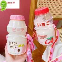 450 ml Kunststoff süße Joghurt Wasserflasche Tour Trinkflasche Yakult Form Kawaii Milchkarton Shaker Flasche für Kinder/Mädchen/Erwachsene