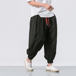 Men's Pants Bottoms Pockets Sweatpants Trendy Hip Lace-up Streetwear Men Harem Hop