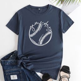 Women's T-Shirt Game Day Baseball T-shirt Funny Women Graphic Sports Tee Shirt TopCute Baseball Player Gift Tshirt 230508