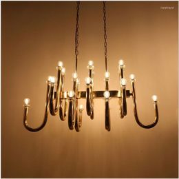 Pendant Lamps All Copper Post-modern Light Luxury Crystal Chandelier Creative Designer El Bedroom Living Room Dining Porch Stair Chand