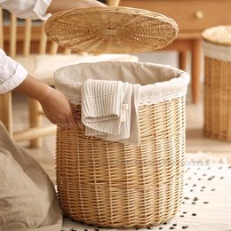 Organisation Wicker Laundry Basket Dirty Clothes Storage Basket Storage Box Weaving Clothes Laundry Organiser Laundry Basket Large