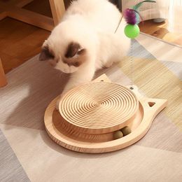 Toys 3 Levels Pet Cat Toy Wood Funny Tunnel Tower Tracks Mouse Toys Amusement Plate Cat Ball Toys For Cats Kitten