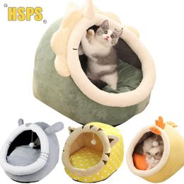 Mats Cute Cat Bed Warm Pet Basket Cosy Winter Fashion Cushion Kitten House Tent Very Soft Funny Mat Bag for Washable Cave Cats Beds