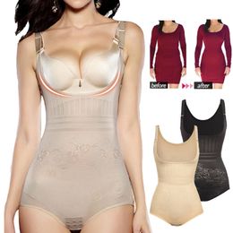 Women's Shapers Shapewear for Women Tummy Control Hip Lifting Full Body Shaper Cinchers Open Bust Bodysuit Bottom Buckle Waist Trainer Corset 230508