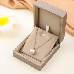 Pendant Necklaces 316L Stainless Steel Fashion Cute Romantic Round Pearl Necklace For Women Girls Simple Non-Fading Party Jewellery Gift