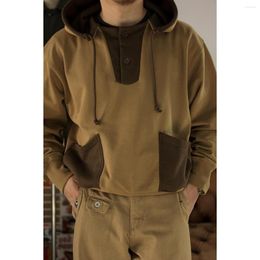 Men's Hoodies Second Order Vintage Inspired Hooded Sweatshirt American Casual Style Men