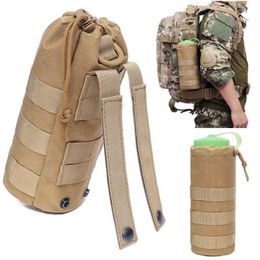 Backpacking Packs Tactical Molle Water Bottle Bag Pouch Holder Military Outdoor Travel Camping Hiking Cycling Fishing Hunting Water Bottle Carrier P230508