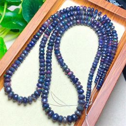 Bangle Natural Black Opal Necklace Bracelet Round Beads Birthday Present Beauty Fashion Gemstone Colour Charm Jewellery 1PCS 4-7cm