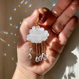 Dangle Earrings Clouds Raindrops Rain For Women Tassels Acrylic Crystal Teardrop Cute Hip Hop Long Drop Jewellery Gifts