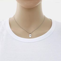 Pendant Necklaces Fashion Lucky Number Necklace Clavicle Chain Female Simple Wild Man And Women Jewellery Gift