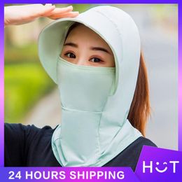 Wide Brim Hats Fishing Hat Mask Breathable Outdoor Sport Cycling Equipment Sun Protection Summer Silk
