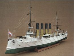 Decorative Objects Figurines Russian Cruiser Varyag Ship DIY Paper Model Kit 1 200 Scale 230508