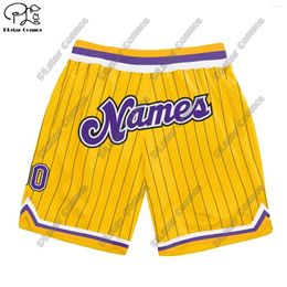 Men's Shorts PLstar Cosmos 3D Printing 2023 Stripe Series Custom Name Fashion Summer Men's Basketball Casual Sports 2
