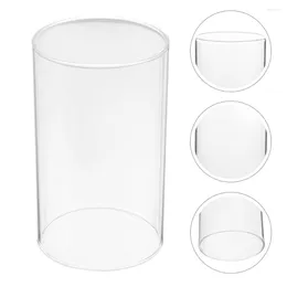 Candle Holders 2Pcs Glass Shade Cover Clear