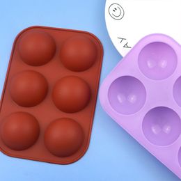 60pcs/lot 6 Holes Semi Sphere Silicone Mold for Candy Chocolate Handmade Dome Mousse Cake Jelly Non-Stick Mould Baking Tools