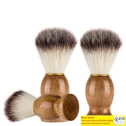 Home Men Shaving Beard Brush Badger Shave Wooden Handle Facial Cleaning Appliance Pro Salon Tool Safety Razor