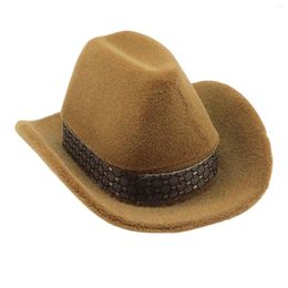 Jewelry Pouches Cowboy Hat Gift Boxes Velvet Brown Display Case For Wedding Ceremony Anniversary