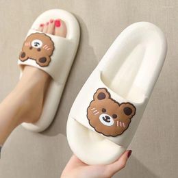 Slippers Non-slip Cute Bear Women's Indoor Outdoor For Women Home Bottom Bathroom Flip Flops