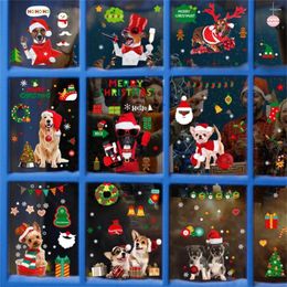 Wall Stickers Lightweight 9Pcs Cute Fridge Door Electrostatic Mildewproof Christmas Double Side Printed For