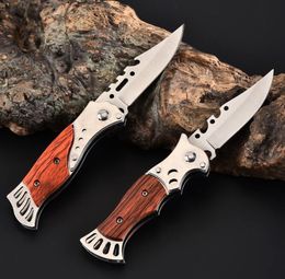 Set di coltelli tascabili multiuso in acciaio inossidabile portatile Manico in legno multifunzionale Mini coltello da taglio piccolo pieghevole Strumento ETC