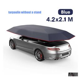 Car Sunshade Insated Hood Canopy Waterproof Uvproof Outdoor Vehicle Carport Tarpain Shed Without Stand Drop Delivery Mobiles Motorcy Dh2Ws